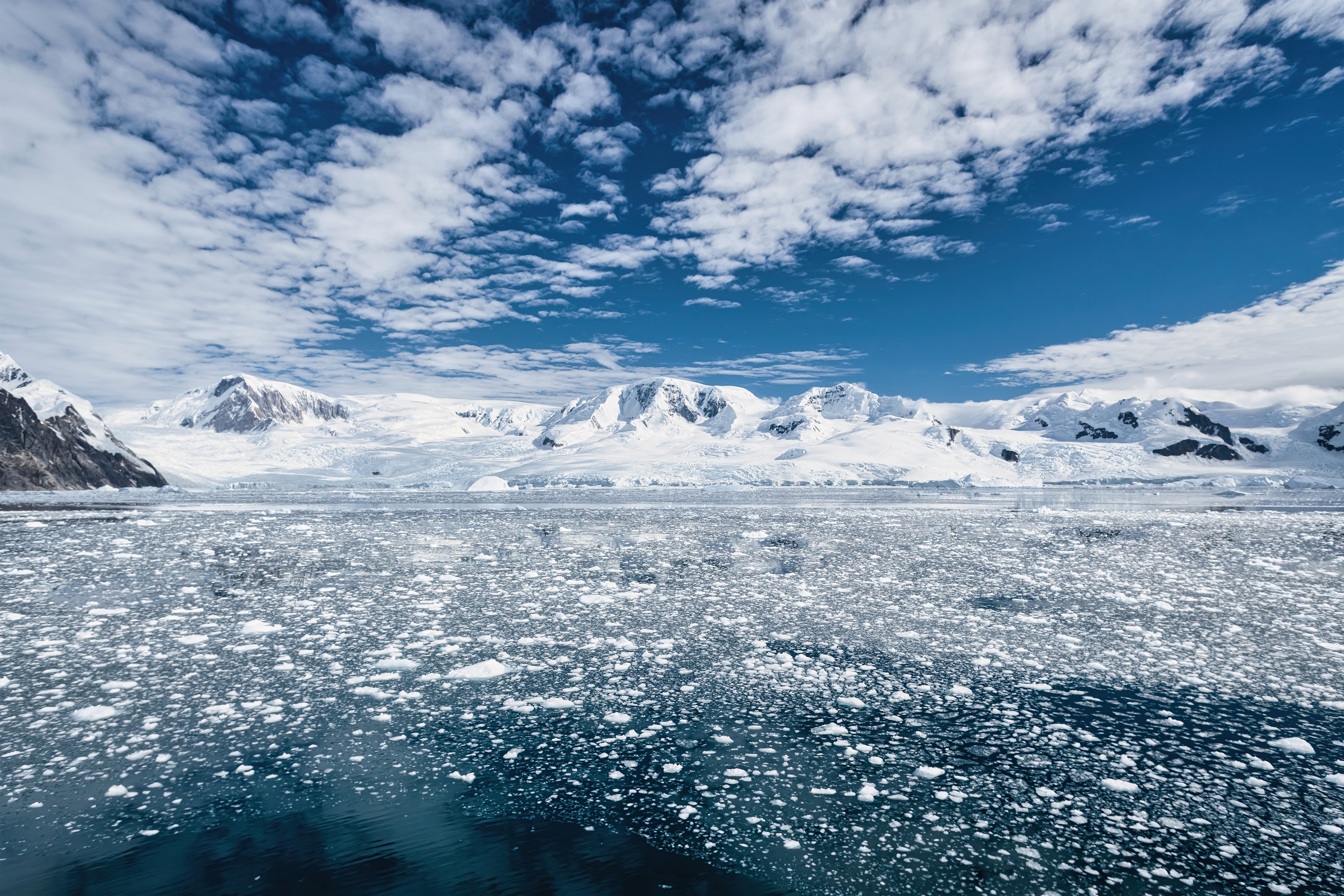Antarctica Peninsula Glaciers and Mountain Range