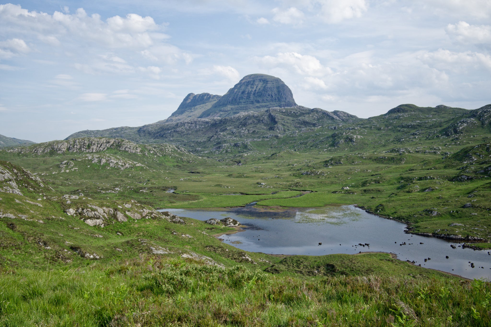 A view towards Suilven mountain, in the Assynt area of Scotland’s west coast