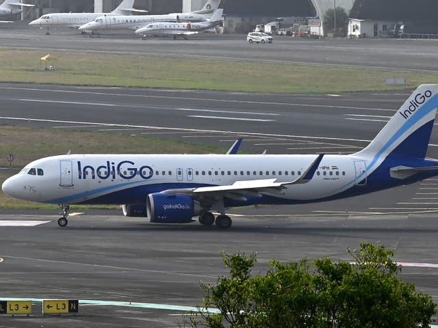 <p>File. An Indigo aircraft at the Mumbai international airport on 20 June 2023</p>