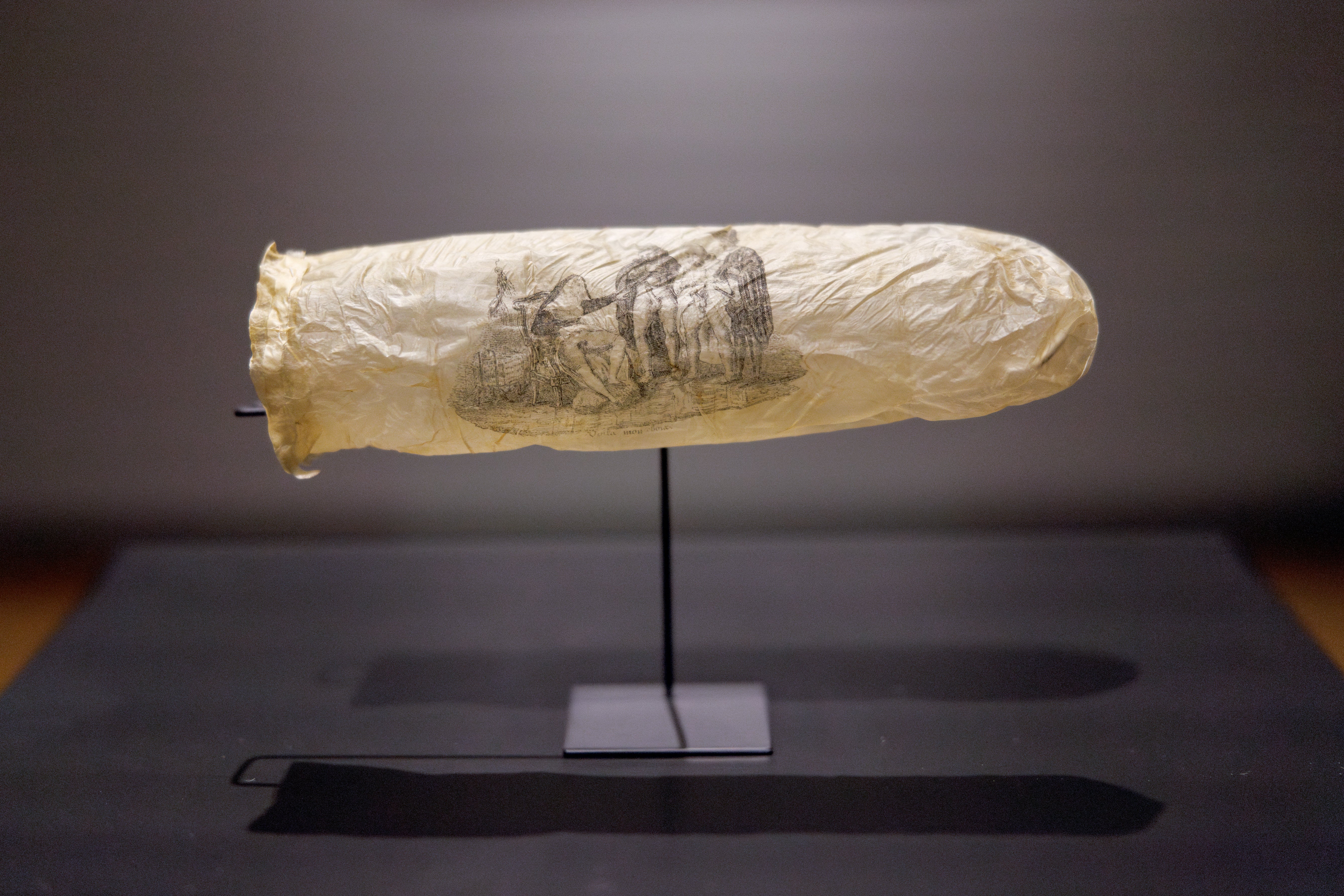 The ancient contraceptive is probably made from a sheep's appendix and may be a souvenir from a brothel.